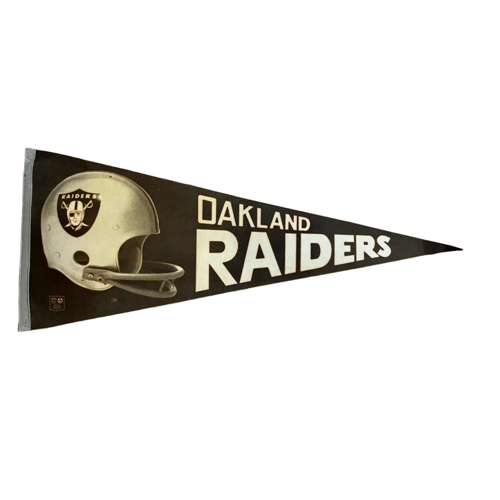 Vintage Oakland Raiders NFL Large Vintage Pennant - Authentic Sports Memorabilia